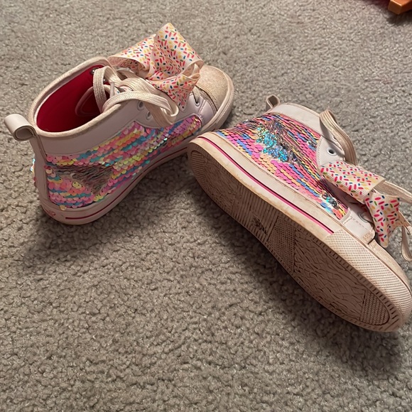 Jojo Siwa White Glitter High Top Sneakers - Picture 4 of 6